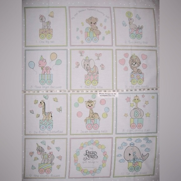 RARE Vintage Precious Moments Fabric Book Panel - Picture 6 of 8